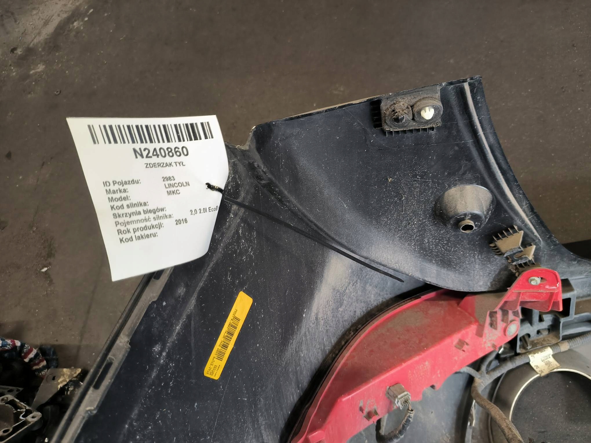 bumper rear part LINCOLN MKC