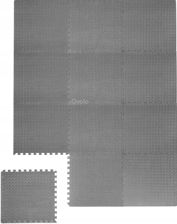 Gumová Podlaha Puzzle do posilovny ochranná podložka pod stroje šedá 1,8x2,4m