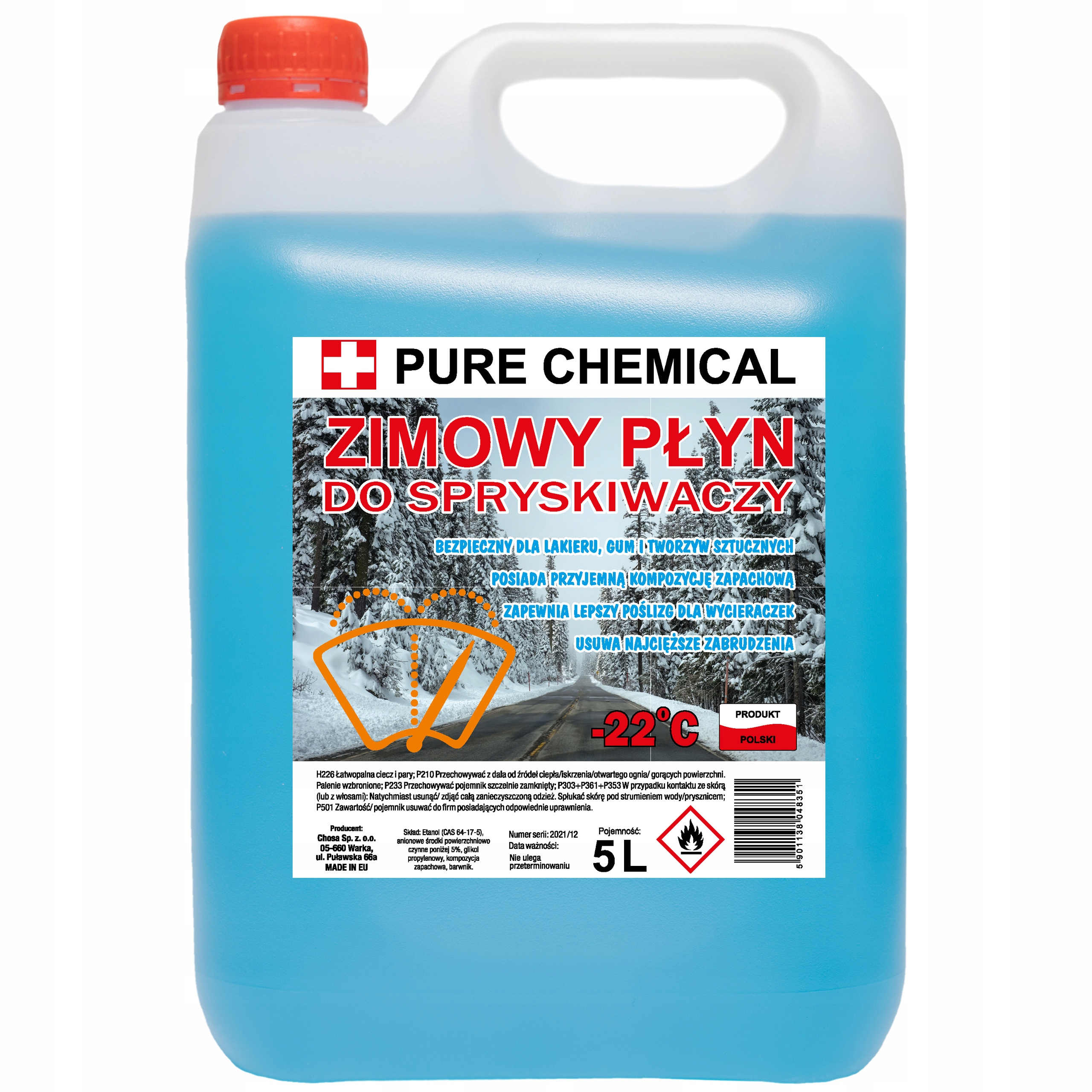 

Zimowy Płyn Do Spryskiwaczy -22 Zapachowy 5L