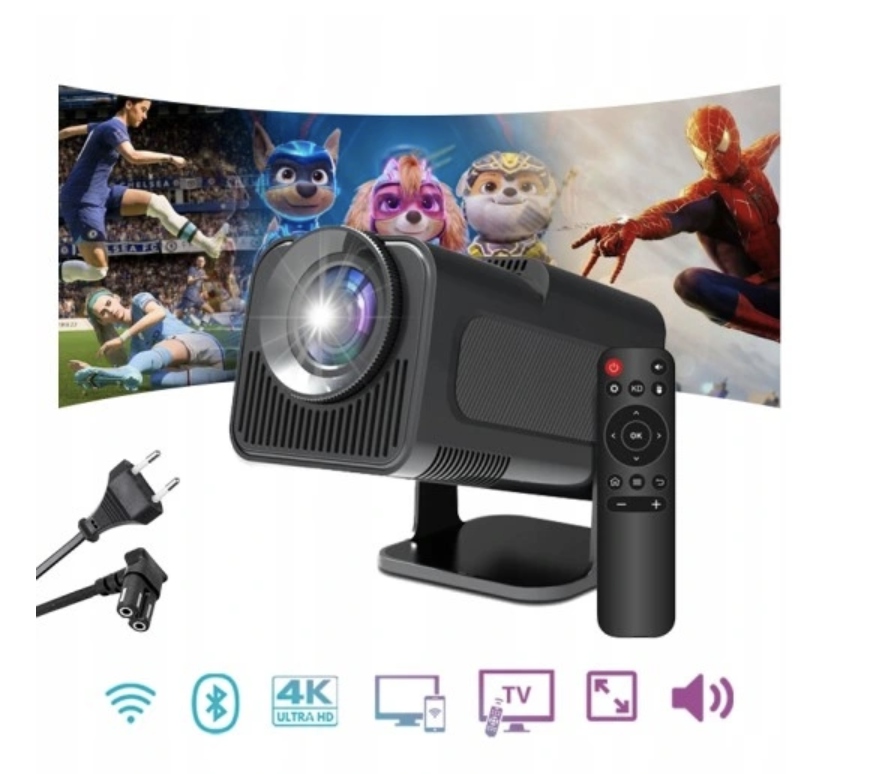 PROJEKTOR RZUTNIK 4K ANDROID LED WIFI MINI PRZENOŚNY FULL HD HY320 PREZENT Jasność lampy (ANSI) 390 lm