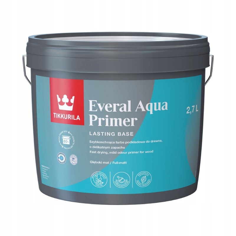 Farba podkładowa do drewna, metalu Tikkurila Everal Aqua Primer 2,7L