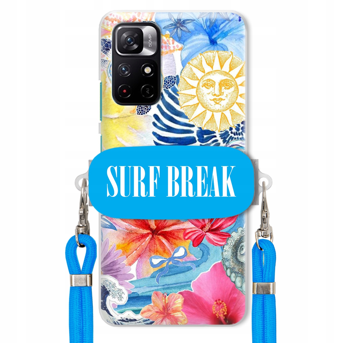 Puzdro pre Xiaomi Poco M4 Pro 5G Modré vodítko držiak Surf Break Lata