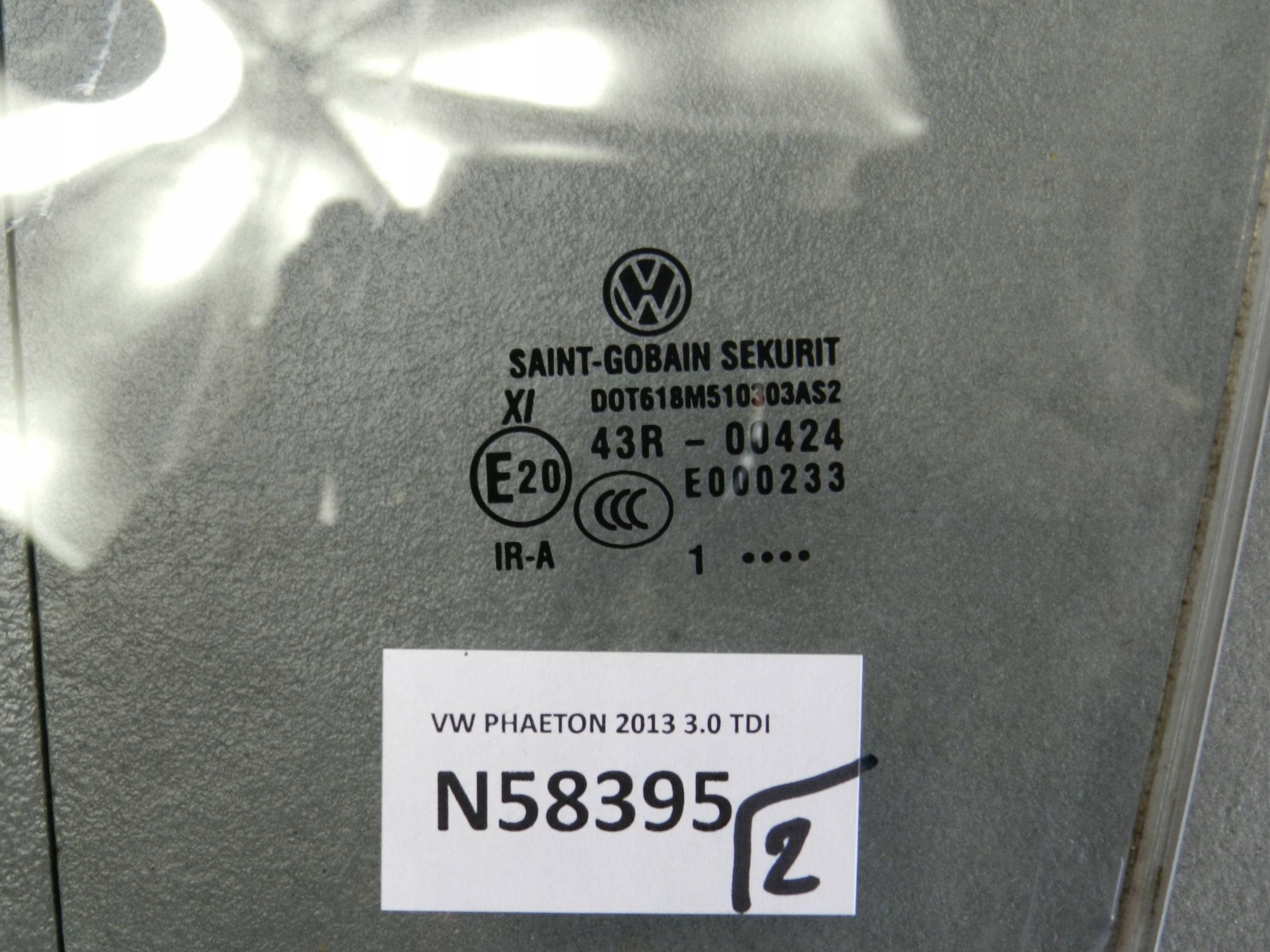 Volkswagen Phaeton window door left front podwojna 2011 43R00424