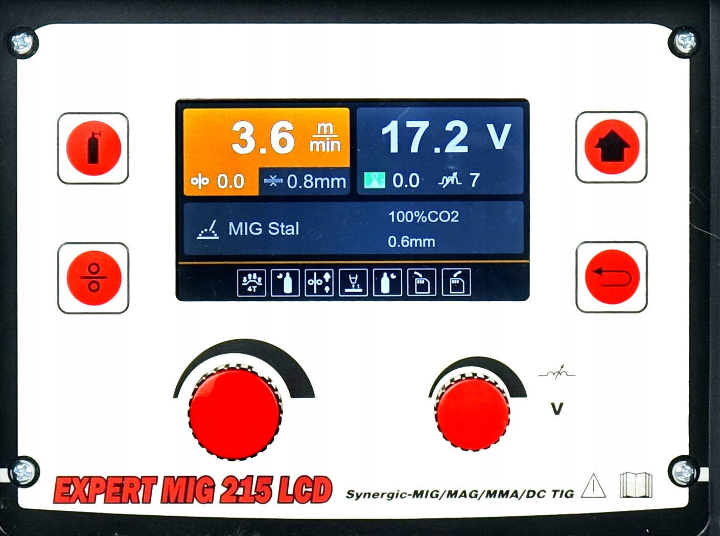 SPAWARKA MIGOMAT IDEAL EXPERT MIG 215 LCD SYNERGIA Moc pobierana 6.4 kVA