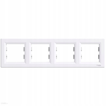 SCHNEIDER ASFORA RAMKA POCZWÓRNA POZIOMA DO GNIAZDKA KONTAKTU BIAŁA