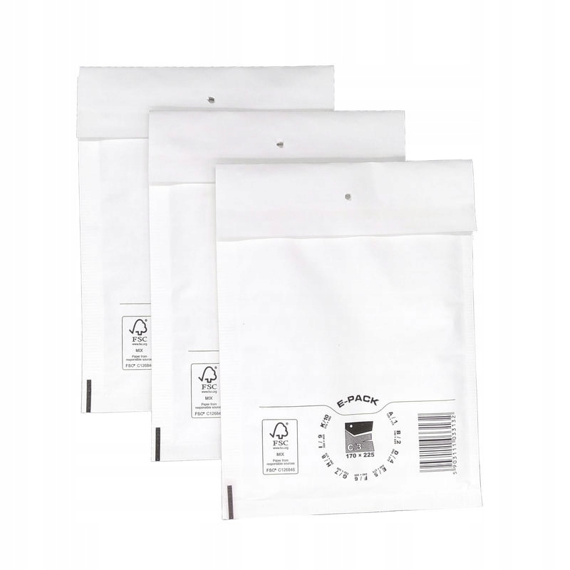 Koperty bąbelkowe C13 225x170 E-Pack BIAŁE HURT x100