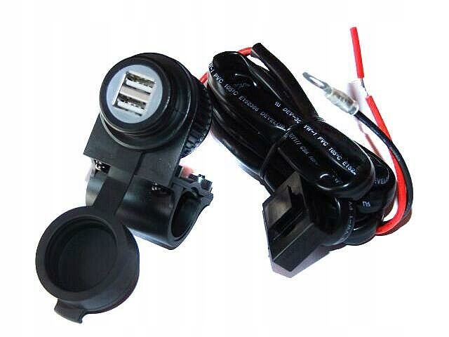 GNIAZDO USB NA KIEROWNICE MOTOCYKLOWA 5V 2A