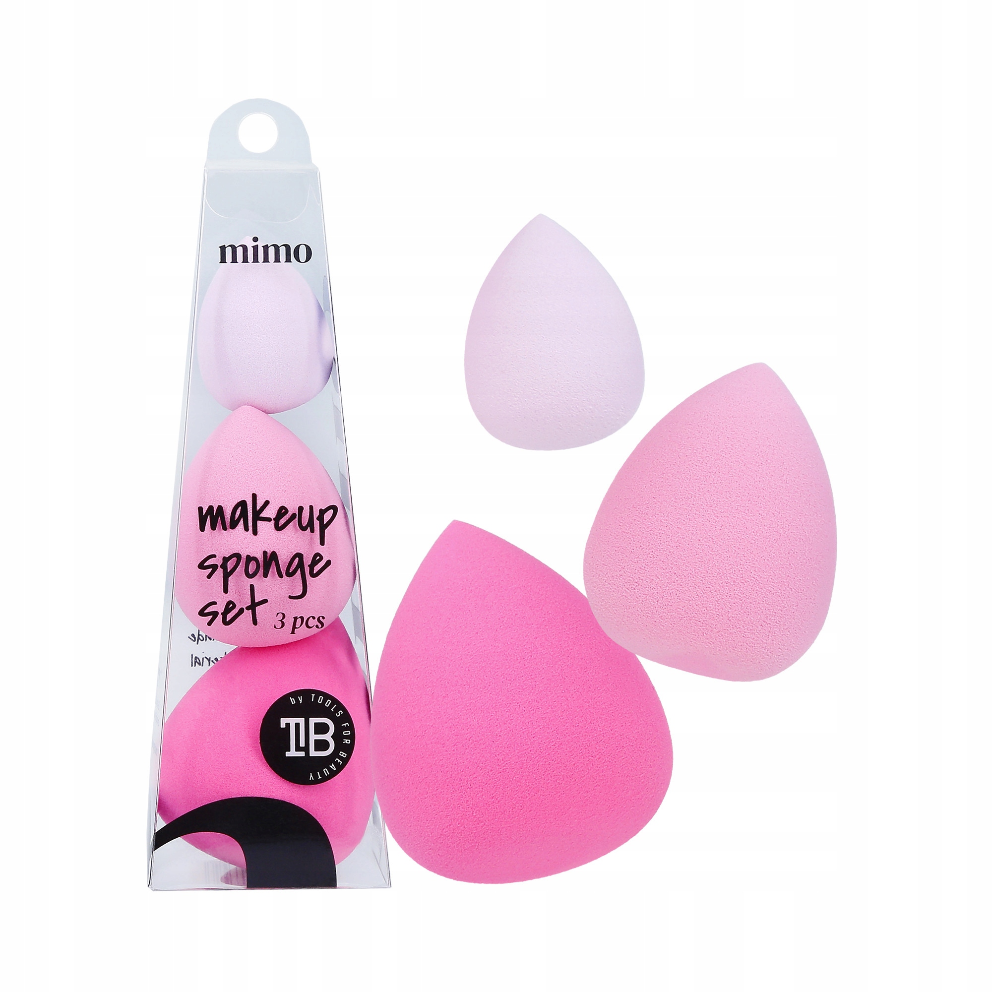 

Mimo Zestaw Trzech Gąbek Do Makijażu Pink