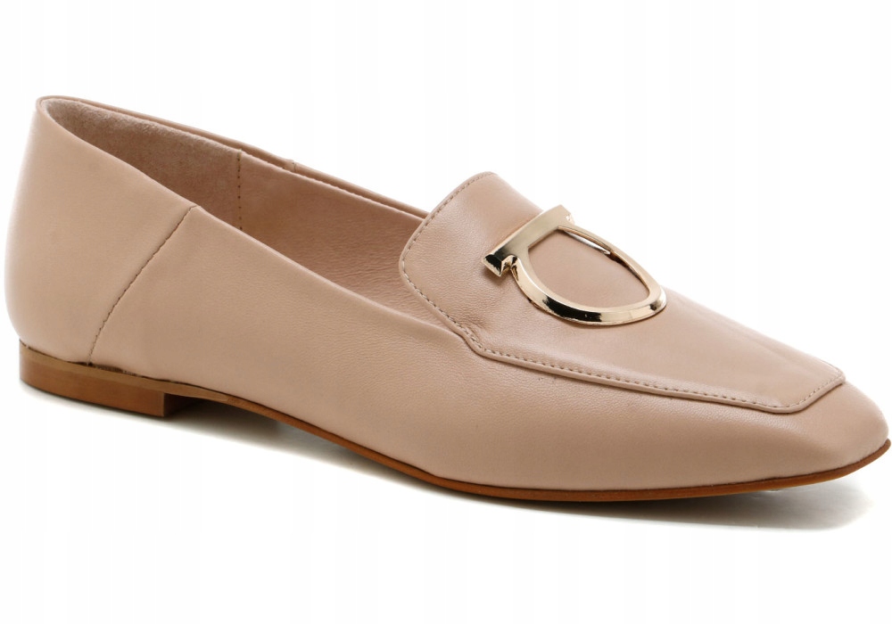 

Chebello 2634 eleganckie beżowe lordsy skóra kozia