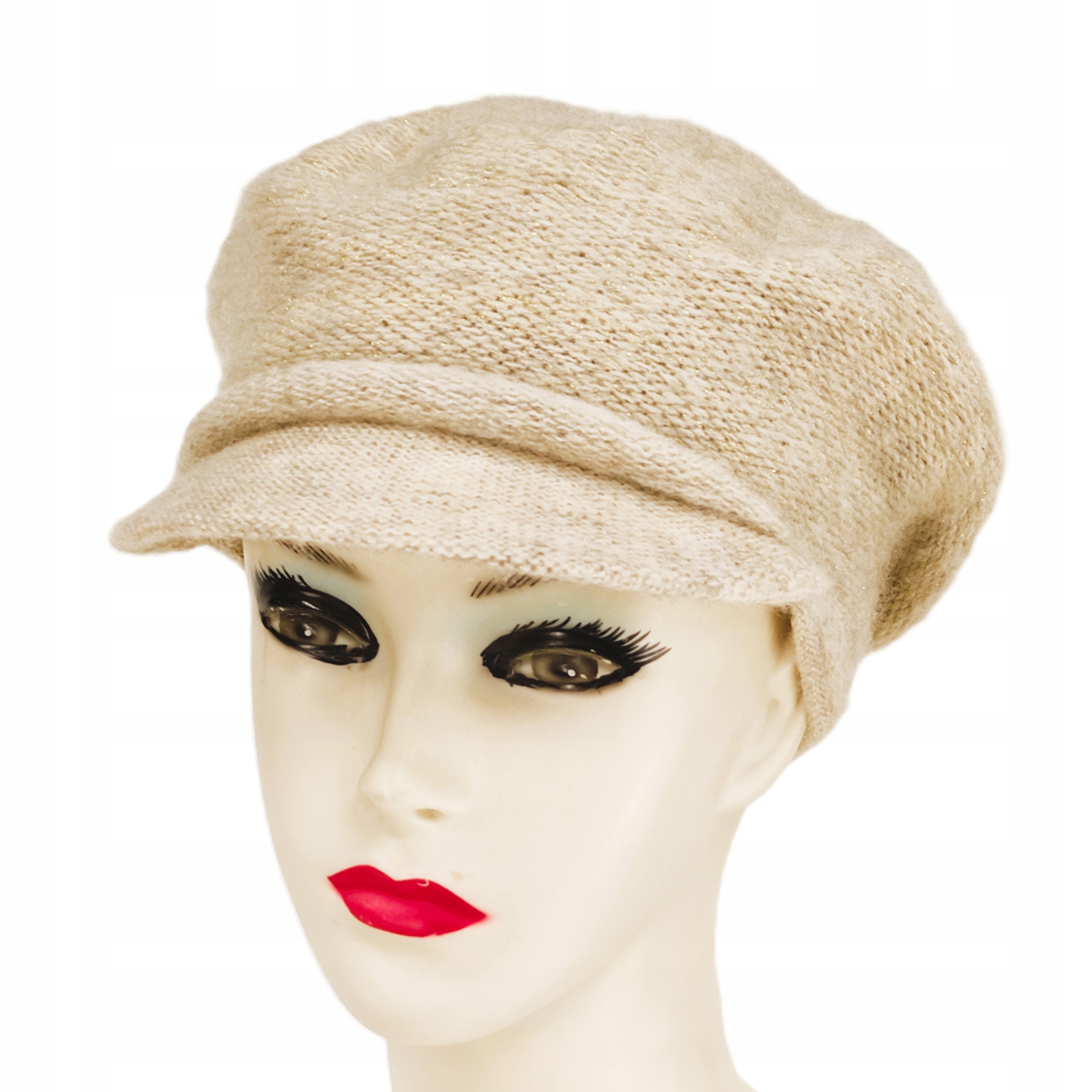 Kšiltovka Čepice Dámská Béžová Vlněná Polský Čepice