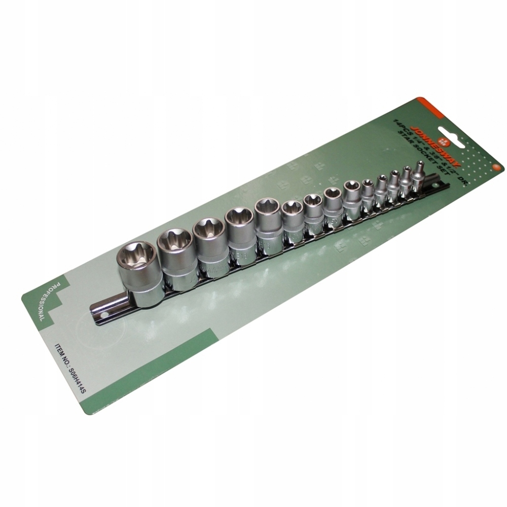 

Zestaw nasadek E Torx 1/4, 3/8 1/2 14szt S06H414S