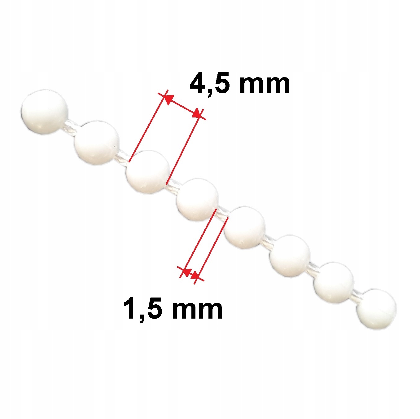 ŁĄCZNIK DO ŁAŃCUSZKA ROLETY SPINKA KORALIK 4,5mm ZŁĄCZKA ŁAŃCUSZKA GRUBEGO Średnica 4.5 mm