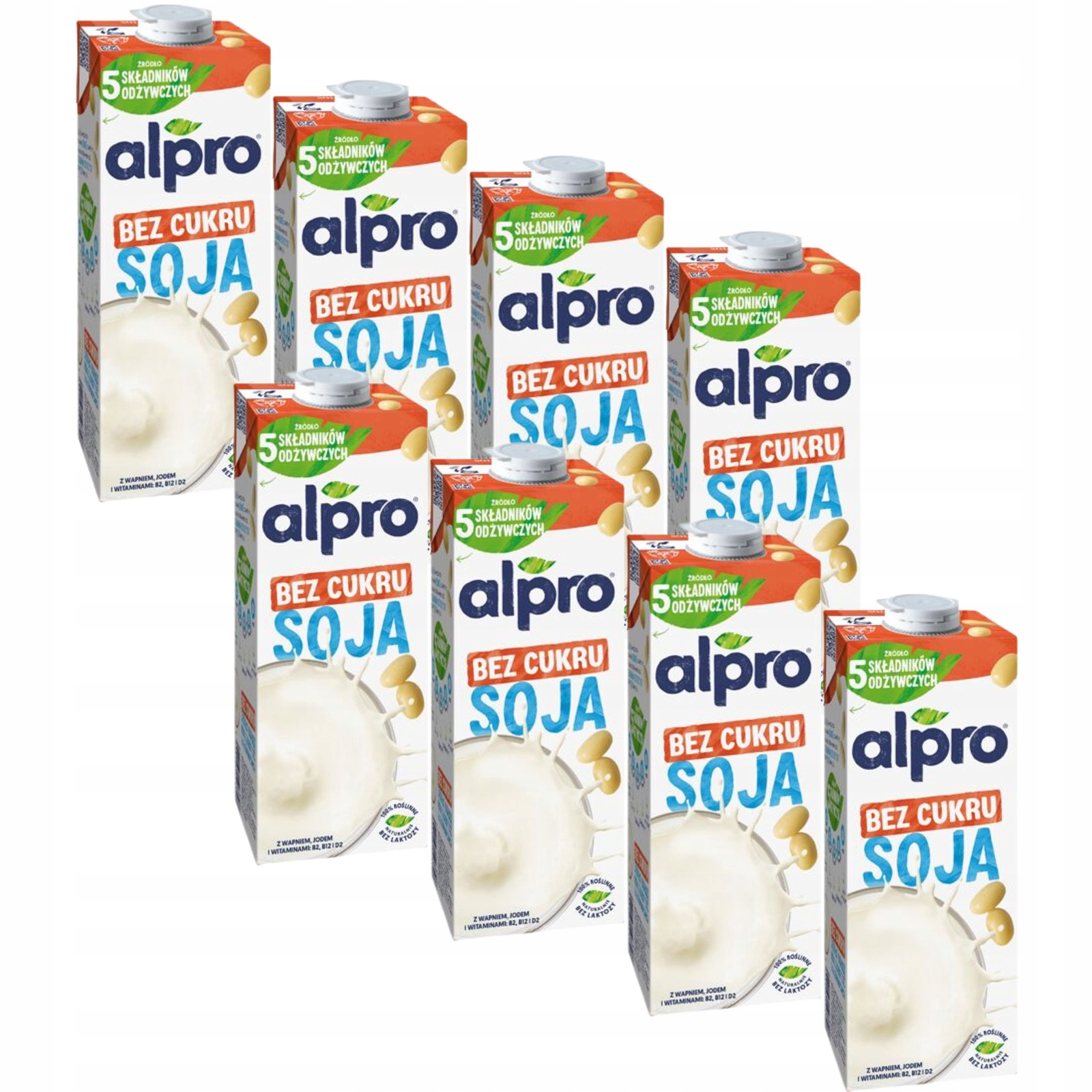 Rostlinný nápoj Alpro No Sugars Soya Alpro Sójový bez cukru, karton 8 x 1 l