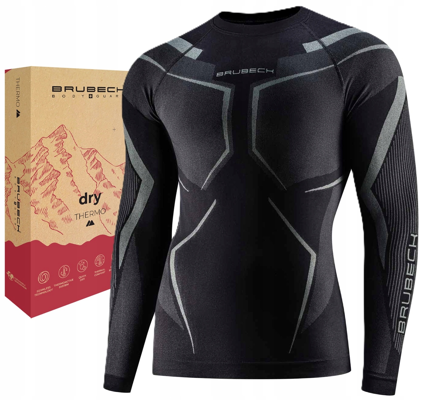 Brubeck Dry Męska Koszulka Termoaktywna Oddychająca Sportowa Rowerowa -M