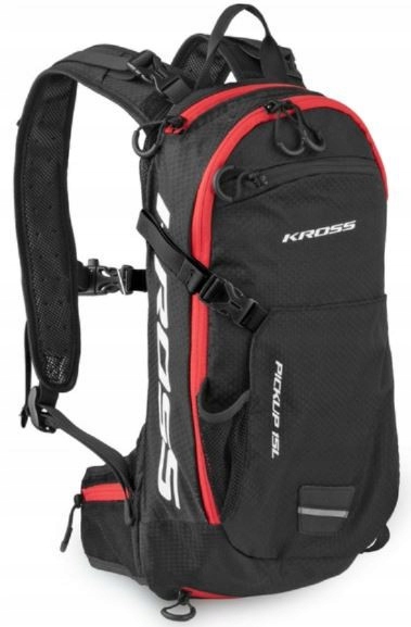 plecak rowerowy kross pickup 15l czarno czerwony