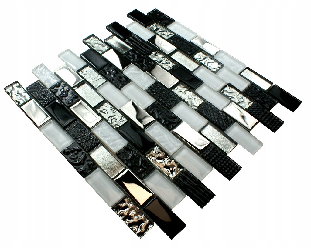 Sklenená mozaika VOLCANO BLACK&WHITE ENGLASS