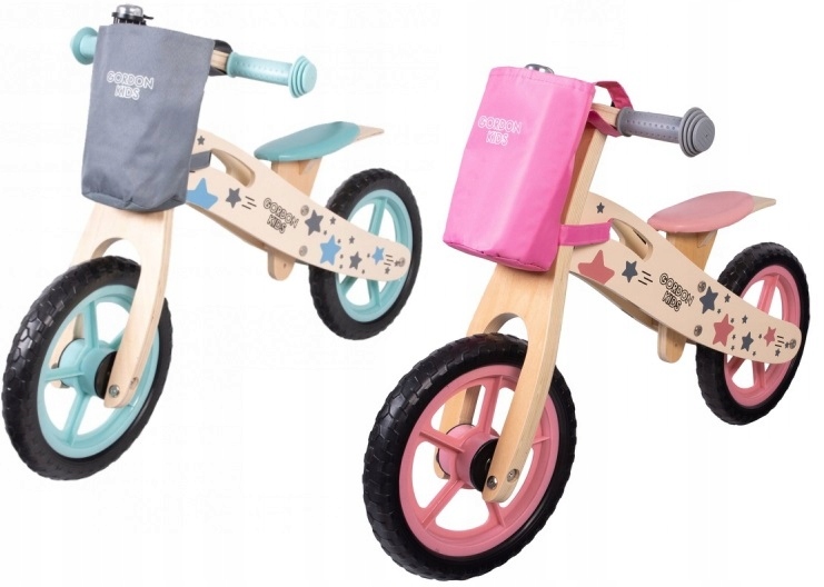 Rower Rowerek Biegowy Drewniany Torba Jeździk 12'