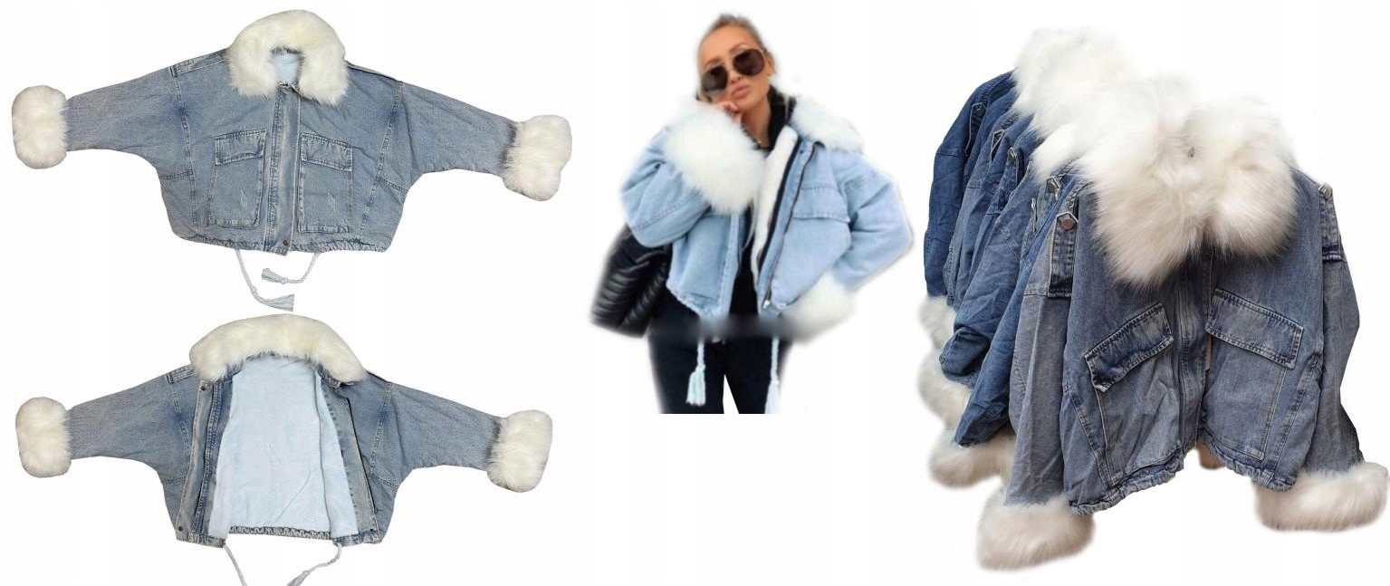 

Kurtka Jeansowa Z Futerkiem Katana Futerko Miś S