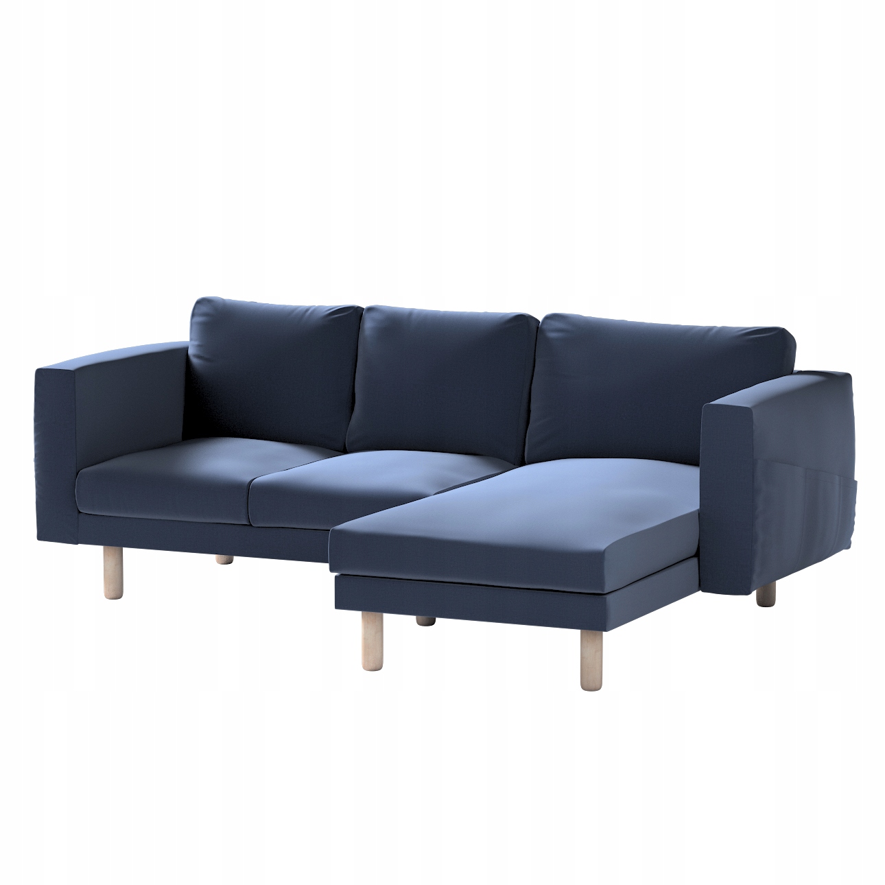 Dekoria potah na pohovku Norsborg pro 3 osoby s lenoškou Ikea, modrý
