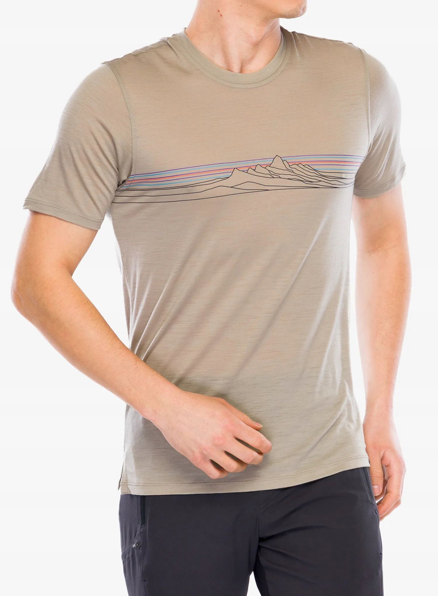 Merino tričko Patagonia Cap Cool Merino Graphic Shirt strata stripe S