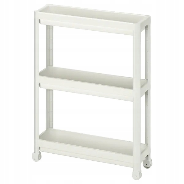 

Ikea Vesken wózek regał biały 54x18x71