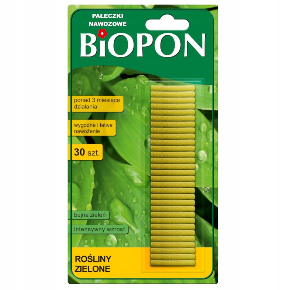 

Biopon pałeczki nawozowe do roślin zielonych 30szt