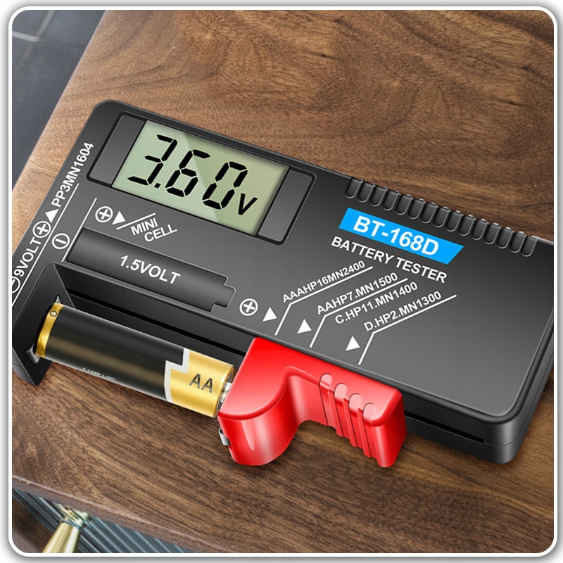 CYFROWY TESTER MIERNIK BATERII AKUMULATORKÓW WOLTOMIERZ LCD AA AAA C D 9V EAN (GTIN) 5903726641548