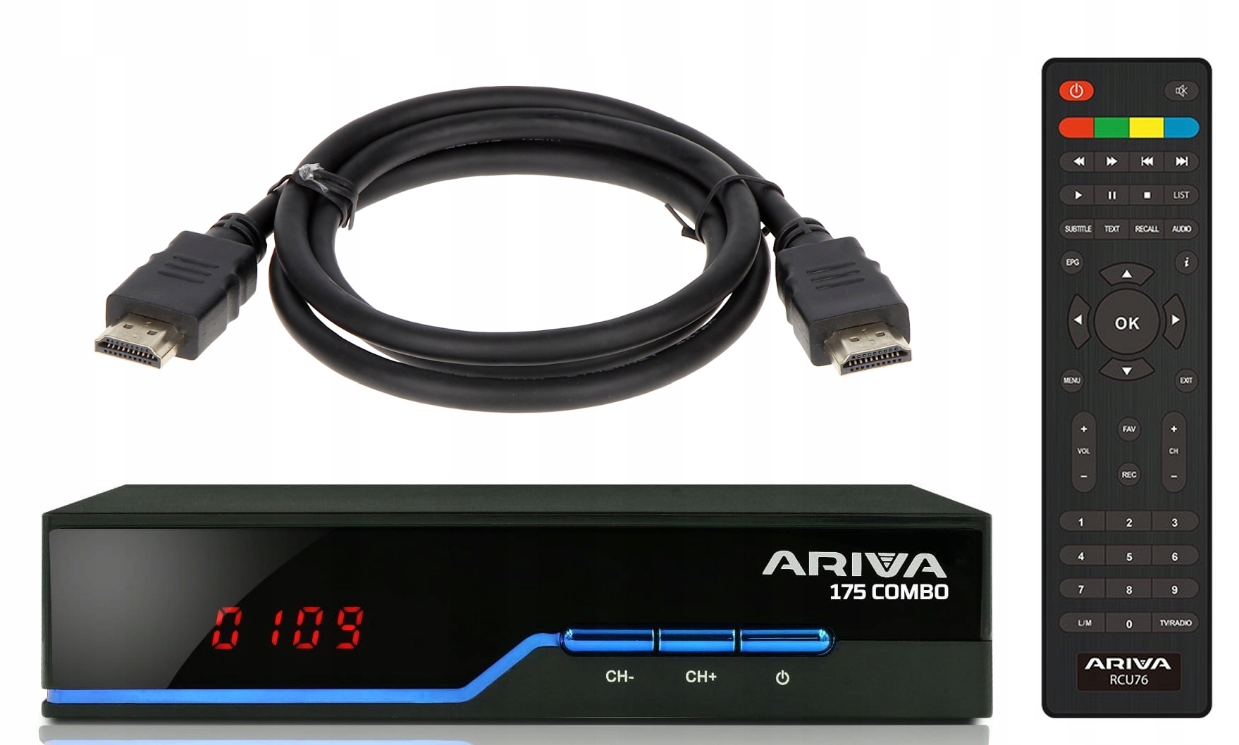 Tuner Ferguson Ariva 175 Combo SAT Naziemny DVB-T2 H.265 HEVC DVB-C Kablowy