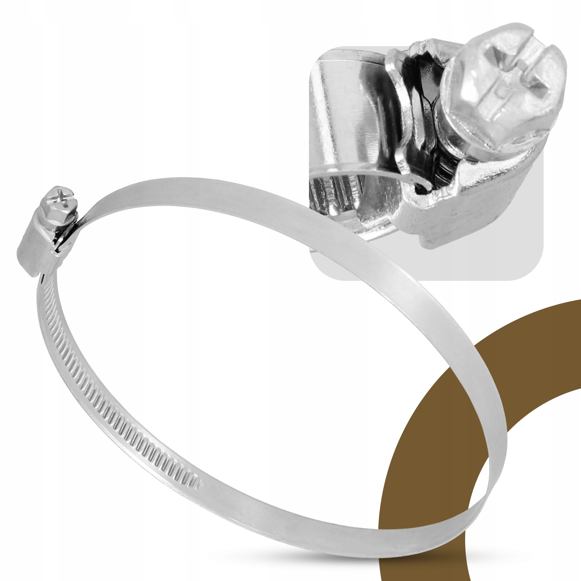 Obejma Ślimakowa OPASKA ZACISKOWA 80-100 mm Metalowa SKRĘCANA Cybant Stal Marka inna