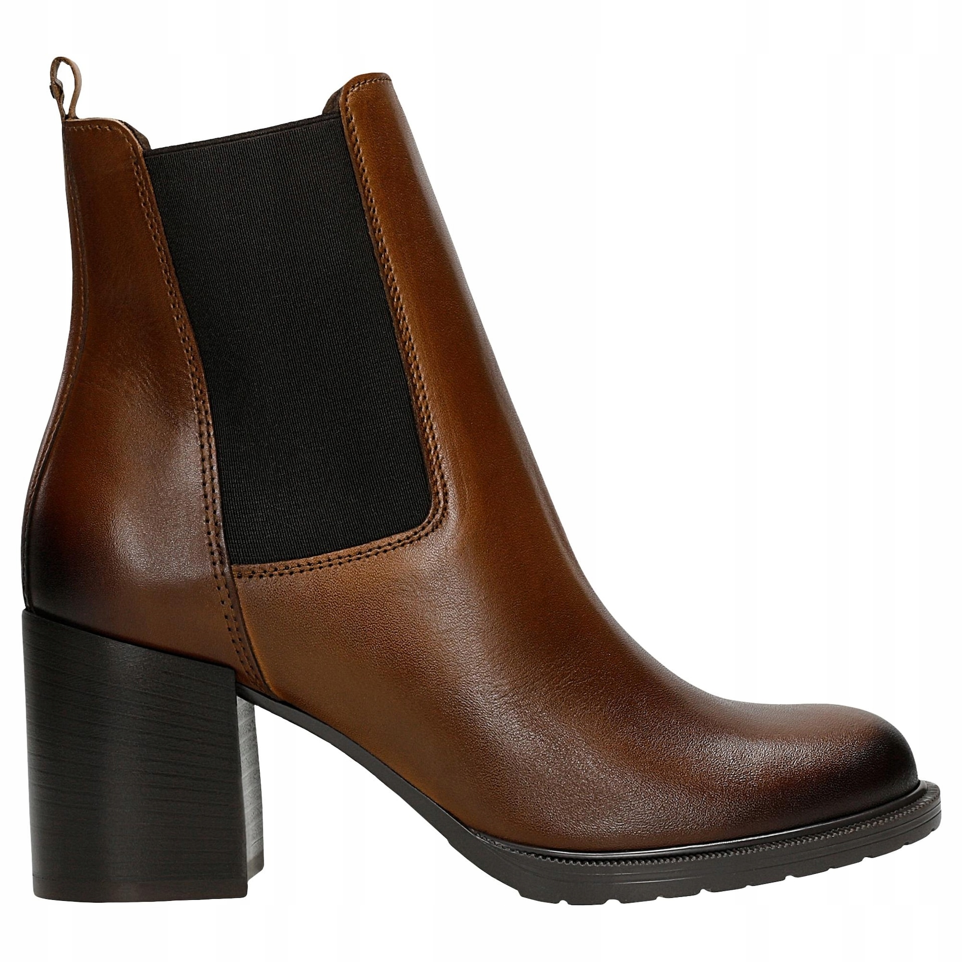 Hnědé lodičky na stabilním sloupku vel. 40