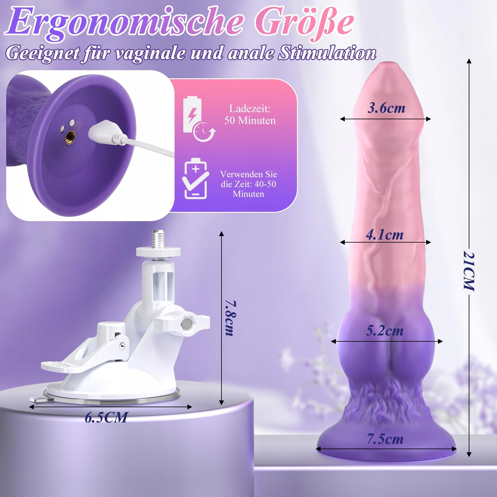 WAKELUST Dildo Wibracyjny Analny Z 3 Funkcjami I 9 Wibracjami — miniatura 2