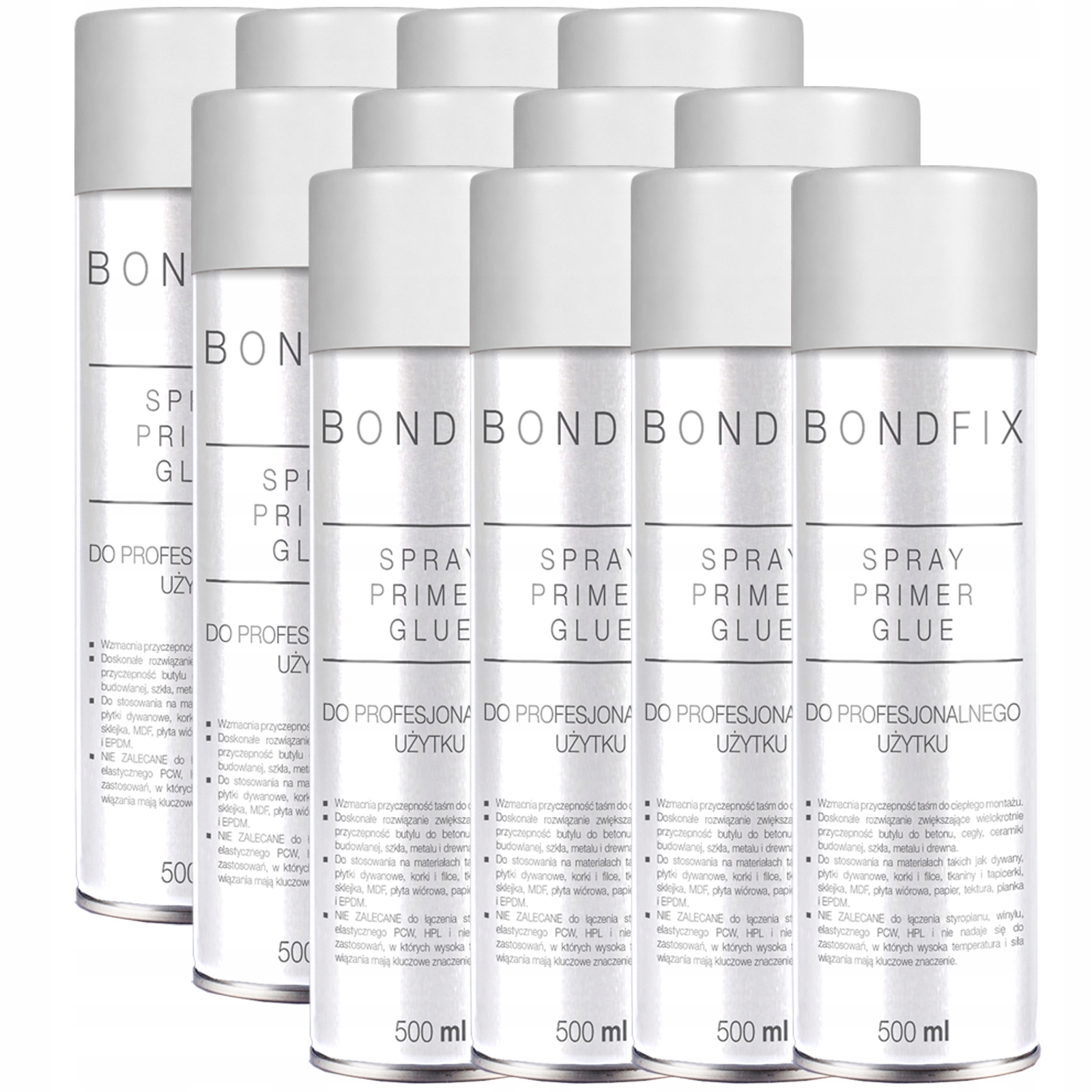 

12x Bondfix Primer Klej Spray do Taśm Epdm Folii