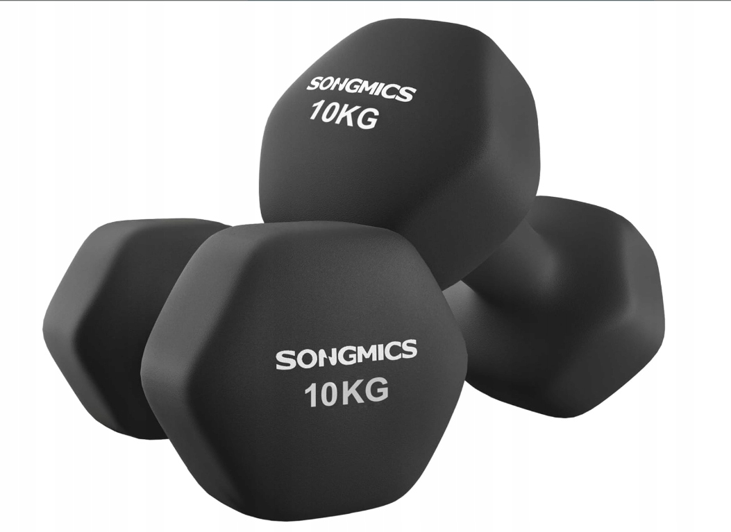 Hantle,zestaw hantli 2, hantle sześciokątne, neoprenowe Songmics SYL110B01