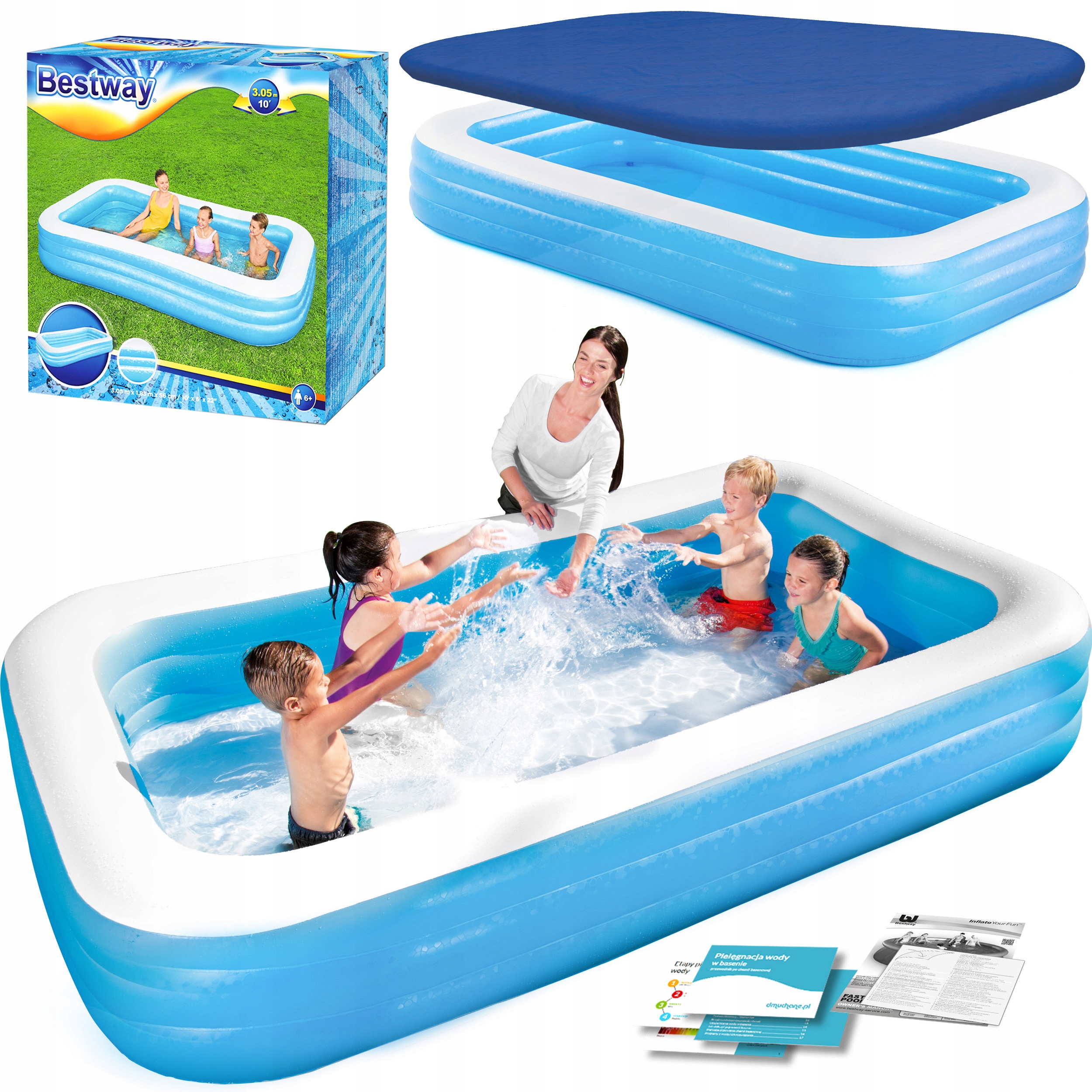 

Dmuchany Basen Ogrodowy 305x183x56cm Bestway 2w1