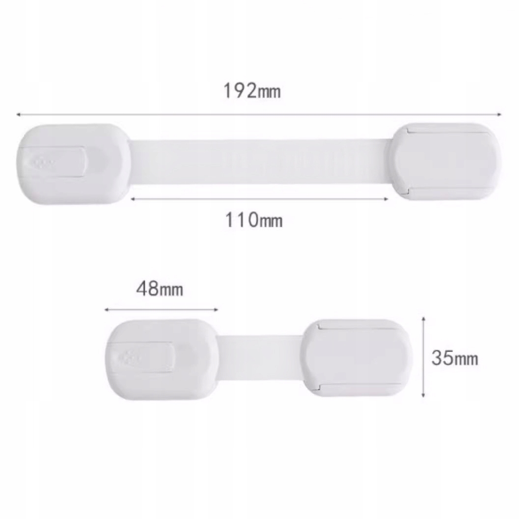 ZABEZPIECZENIE BLOKADA V2 DO SZAFEK PASEK 10 SZT. Kolor biel