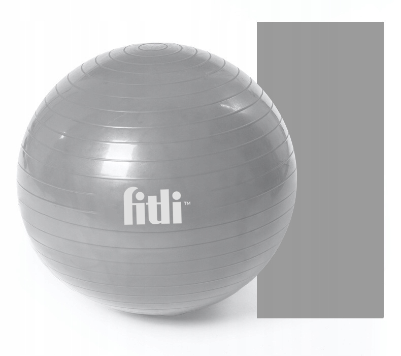 PIŁKA REHABILITACYJNA Gimnastyczna 75cm do ćwiczeń fitness ANTIBURST POMPKA Model FTL11-75-GREY