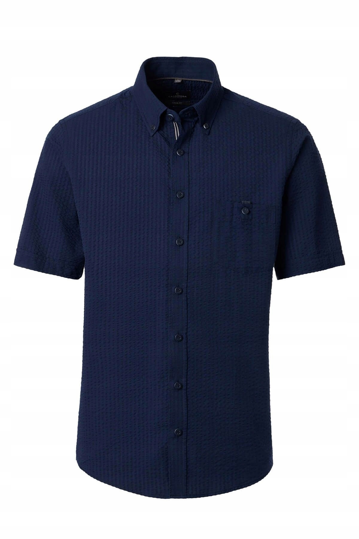Casa Moda Velká Košile S Krátkým Rukávem, Velké Velikosti, Tmavě Modrá, 5XL
