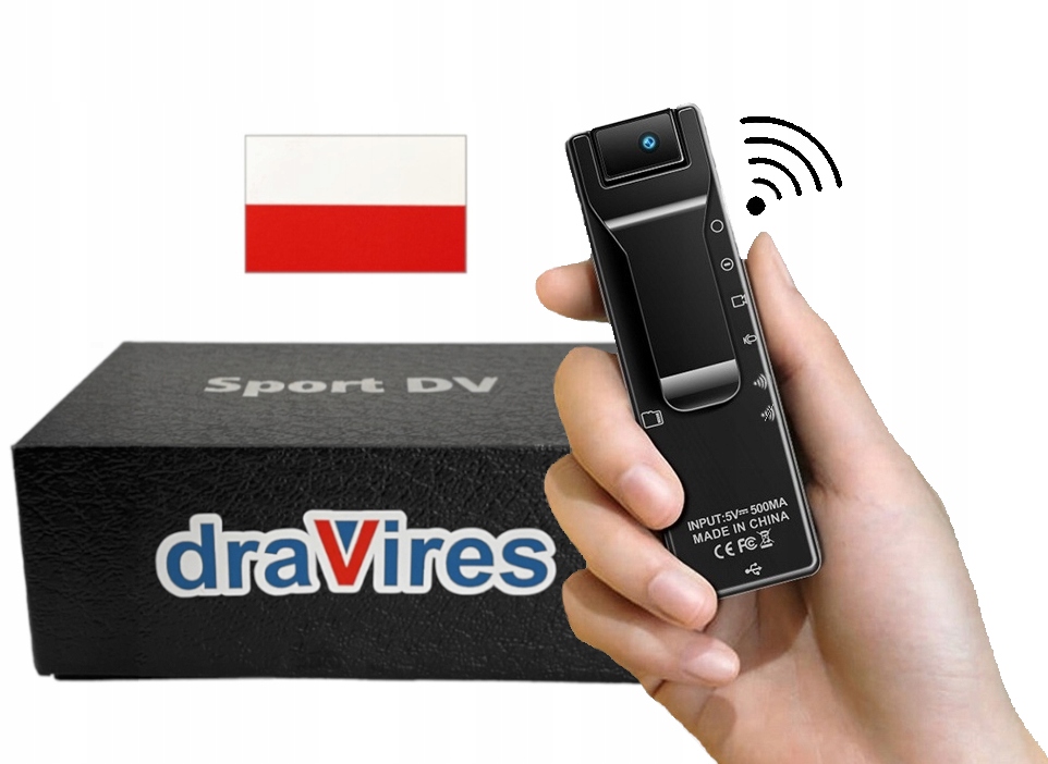 MINI ŠPIONÁŽNÍ KAMERA WIFI IP draVires SKRYTÁ + nálepka za 1343.00CZK ...