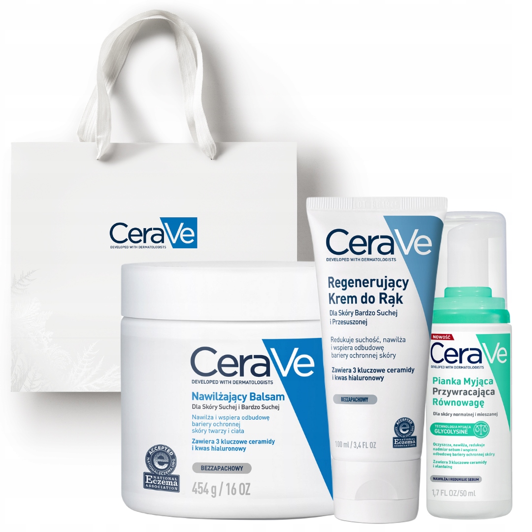 CeraVe Balsam do ciała skóra sucha 454g, Regenerujący krem do rąk