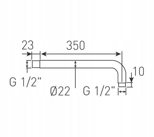 FERRO RAMIĘ NATRYSKU DO GŁOWICY 350MM EAN (GTIN) 5901095628825