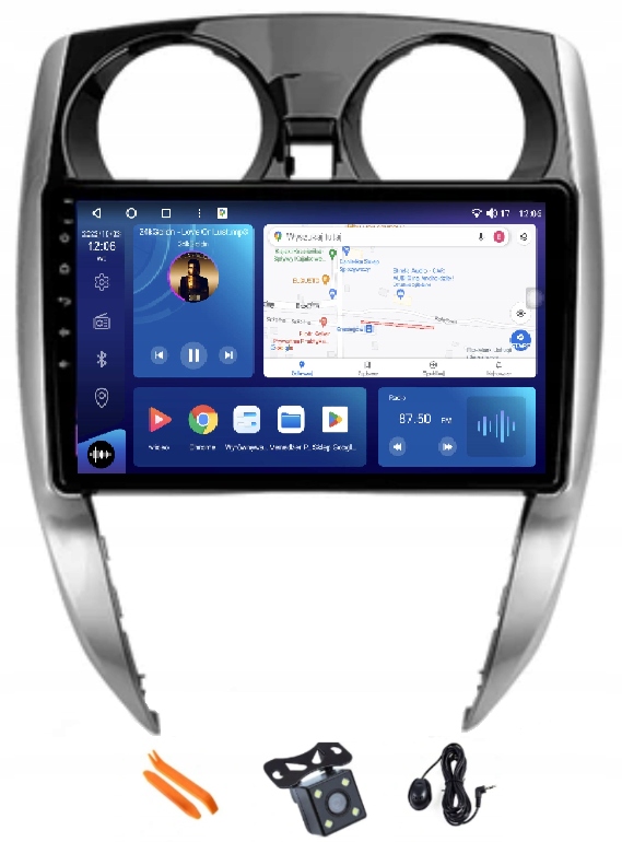 Rádio Android Navigácia Qled Carplay 128GB Nissan Note 2 E12 12-21 Android