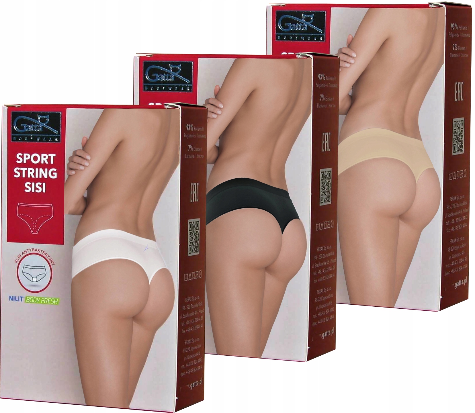 

3 - Pak Zestaw Gatta Stringi Sisi Sport r.M