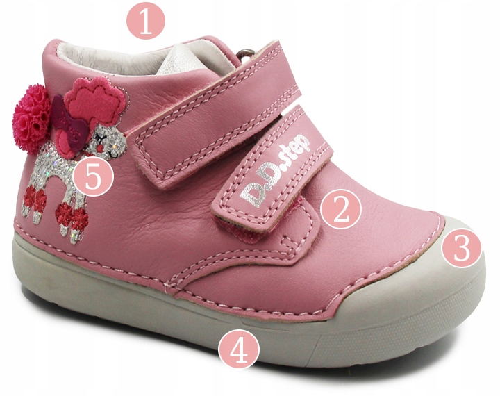 Buty Wiosenne Dla Dziewczynki Wyjmowana Wkładka DD STEP s066-41382 24 Długość wkładki wew. 15.7 cm