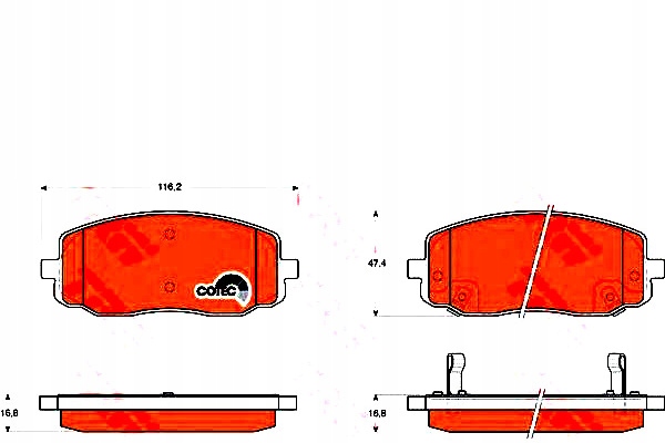 Trw Brzdové Destičky Hyundai I10 1.1 (pa)