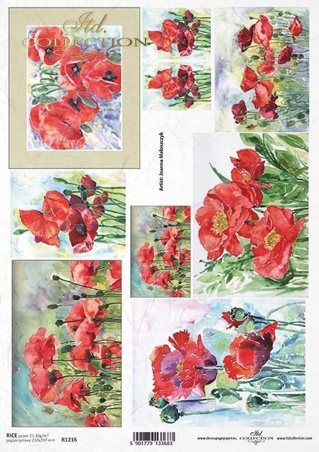 Papier do decoupage A4 Itd ryżowy, R1216