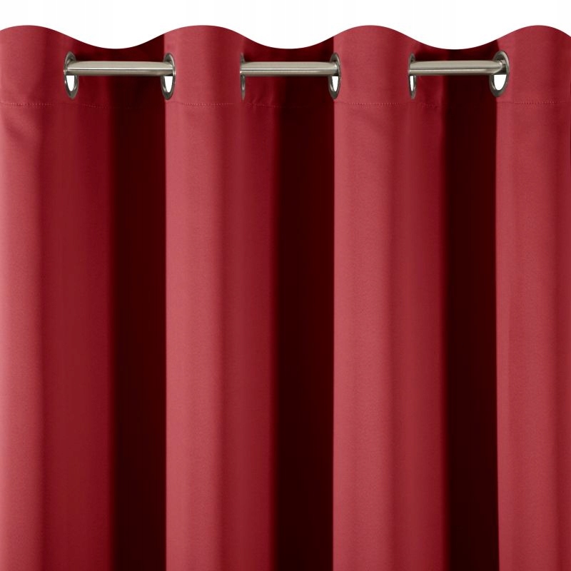 ZASŁONA na PRZELOTKACH 135x250 PARISA czerwona