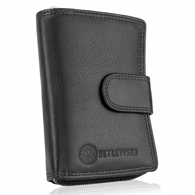 Dámská kožená peněženka Černá Elegantní Klasická s Rfid ochranou Vertikální