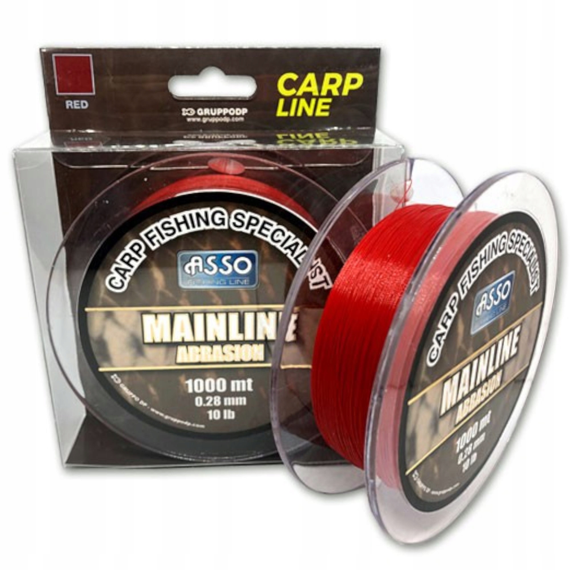 Żyłka Asso Mainline Abrasion Red-31 0,28mm 1000m