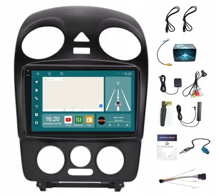 Rádio Navigace Vw New Beetle 2004-2010 Carplay Android 8/256GB Sim