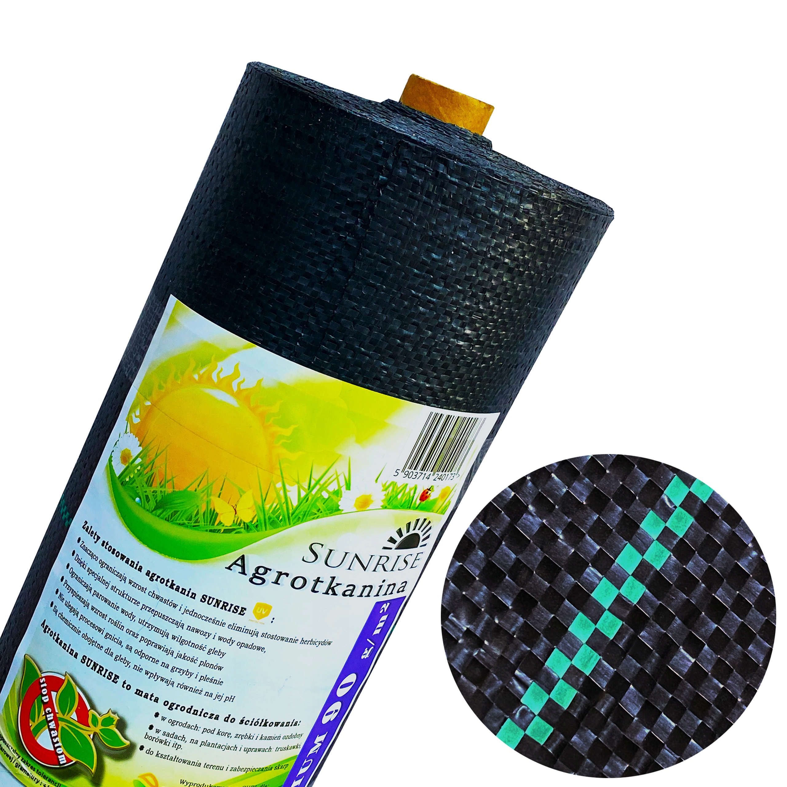 Agrotkanina czarna 2,1x10m 90g mata antychwastowa mocna agrowłóknina Uv+